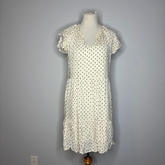 Old Navy- Cream & Black Polka Dot Dress - Picture 1 of 4